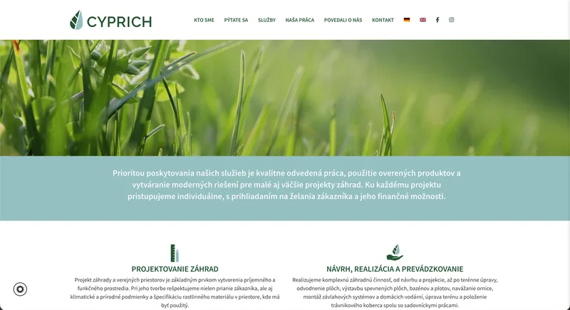 Ukážka projektu Cyprich – webstránka, tvorba IT Hero
