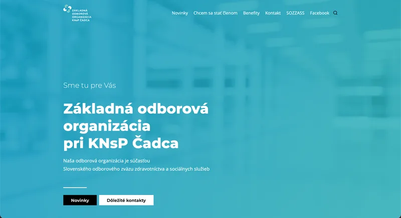 Ukážka projektu Odbory Knsp Cadca – webstránka, tvorba IT Hero