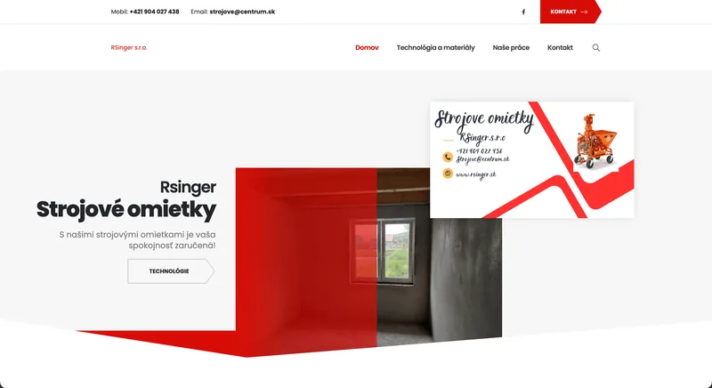 Ukážka projektu Rsinger – webstránka, tvorba IT Hero