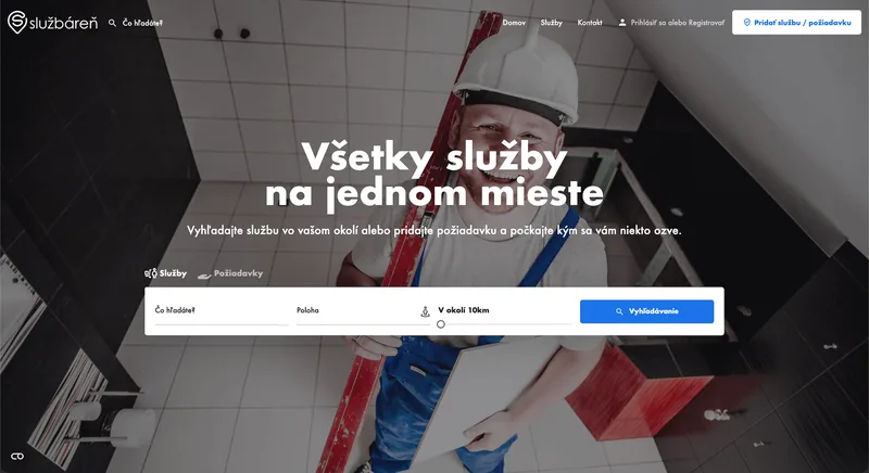 Ukážka projektu Sluzbaren – e-shop, tvorba IT Hero